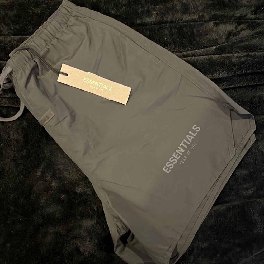 FOG Essentials logo black track shorts XS